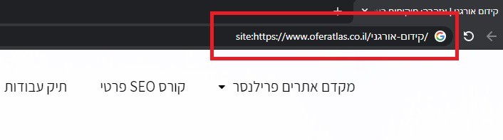 דוגמה לפקודת site